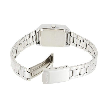 Casio General LTP-V007D-7BUDF Tank Silver Dial Stainless Steel Band