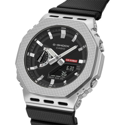Casio G-Shock GM-2100M-1ADR CasiOak Modern Industrial Digital Analog Dial Black Resin Band