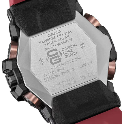 Casio G-Shock Mudmaster GWG-B1000-1A4DR Master Of G-Land Digital Analog Dial Red Resin Band