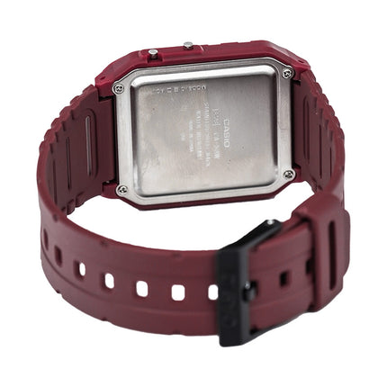 Casio General CA-53WF-4BDF Data Bank Digital Dial Red Resin Band