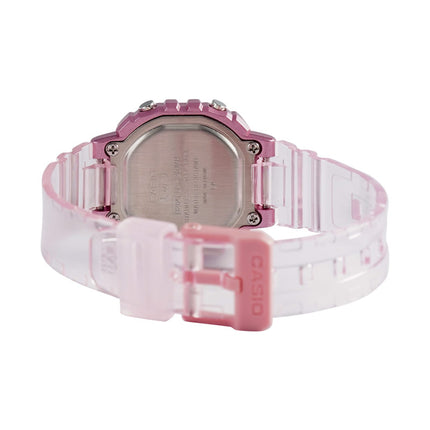 Casio General LA-20WHS-4ADF Digital Dial Pink Transparent Resin Band