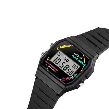 Casio General F-91WPC-1ADR PAC-MAN Collaboration Digital Dial Black Resin Band