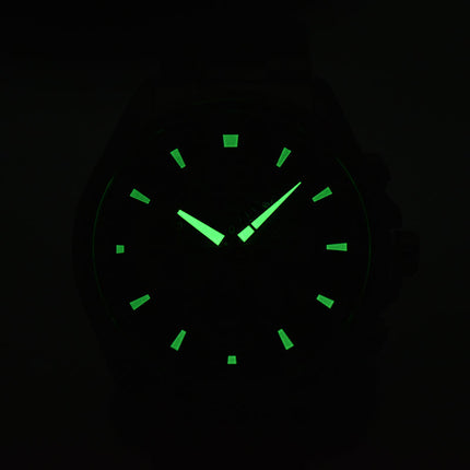 Alba Active AM3875X1 Chronograph Men Black Patterned Dial Stainless Steel Strap