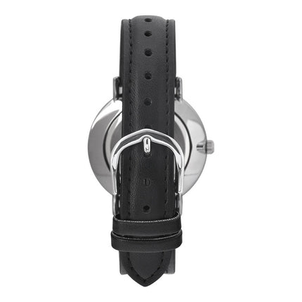 Casio General LTP-VT04L-7A2DF Ladies White Dial Black Leather Band