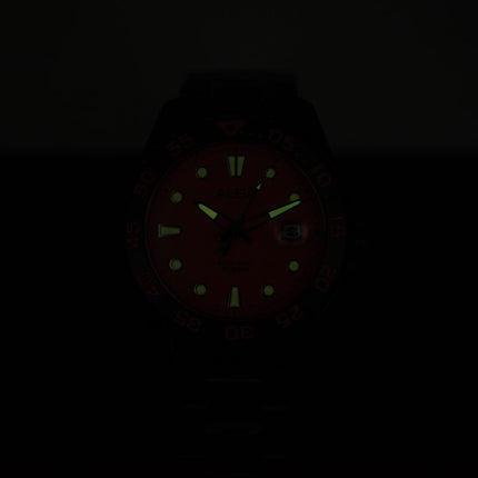 Alba Active AS9N17X1 Men Orange Dial Black Stainless Steel Strap