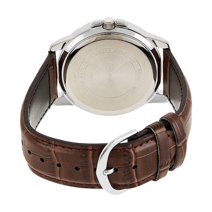 Casio General MTP-VD01L-1BVUDF Men Black Dial Brown Leather Band