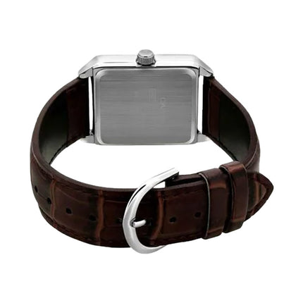 Casio General LTP-V007L-9EUDF Tank Champagne Dial Brown Leather Band
