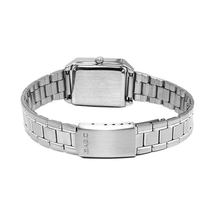 Casio General LTP-V007D-1BUDF Tank Black Dial Stainless Steel Band