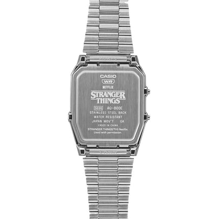 Casio General X Stranger Things AQ-800EST-1ADR Vintage Digital Analog Stainless Steel Band