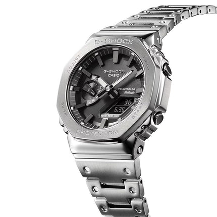 Casio G-Shock GM-B2100D-1ADR CasiOak Solar Full Metal Octogonal Analog Digital Dial St. Steel Band