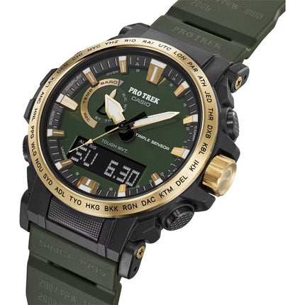 Casio Pro Trek PRW-61ANS-3DR Tough Solar Green Resin Band Unite With Nature 30th Anniversary