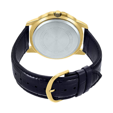 Casio General MTP-VD01GL-1EVUDF Men Black Dial Black Leather Band
