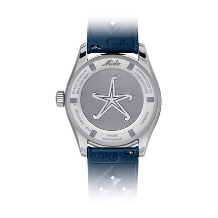 MIDO Ocean Star M026.829.17.041.00 Decompression Worldtimer Dial Blue Rubber Strap + Extra Strap