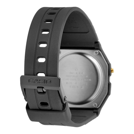 Casio General F-91WG-9QDF Orange Digital Dial Black Resin Band
