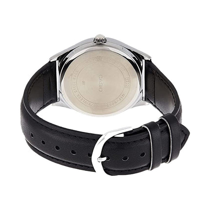 Casio General MTP-V006L-1B2UDF Men Black Dial Black Leather Band