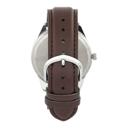 Casio General MTP-V005L-7B4UDF Men White Dial Brown Leather Band