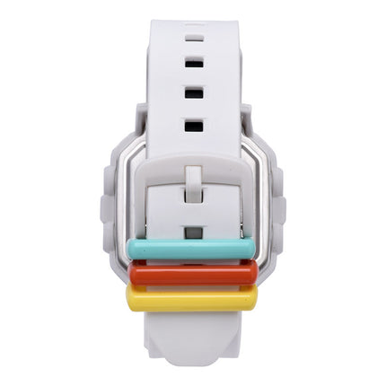 Casio Baby-G + Plus BGD-10L-7DR Ladies Digital Dial White Resin Band