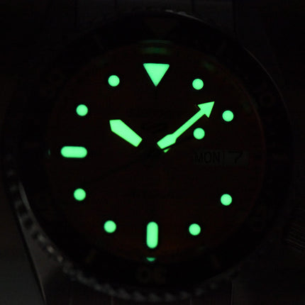 Seiko 5 Sports SRPK35K1 5KX Midi SKX Sports Style Orange Dial Stainless Steel Strap