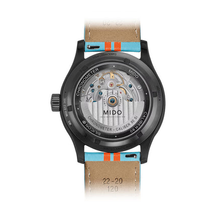 Mido Multifort M038.431.36.051.00 Chronometer Black Dial Dual Tone Leather Strap + Extra Strap