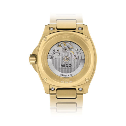 MIDO Multifort TV Big Date M049.526.33.021.00 Champagne Dial Gold St Steel Strap + Extra Strap