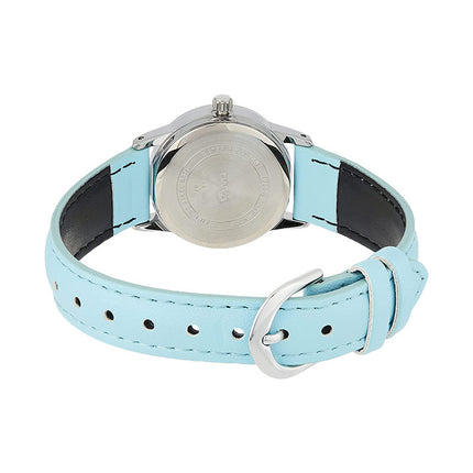 Casio General LTP-V002L-2B3UDF Ladies Light Blue Sunray Dial Blue Leather Band