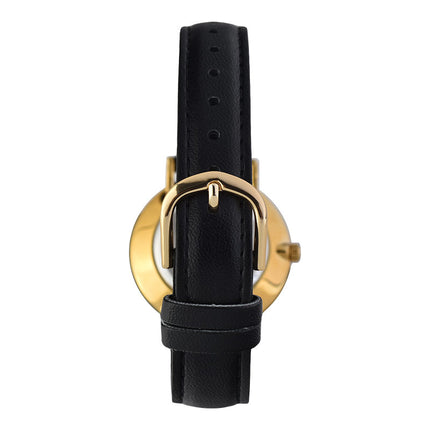 Casio General LTP-VT01GL-1BUDF Ladies Black Dial Black Leather Band