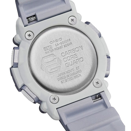 Casio G-Shock GA-2200FF-8ADR Forgotten Future Series Digital Analog Dial Metalic Silver Resin Band
