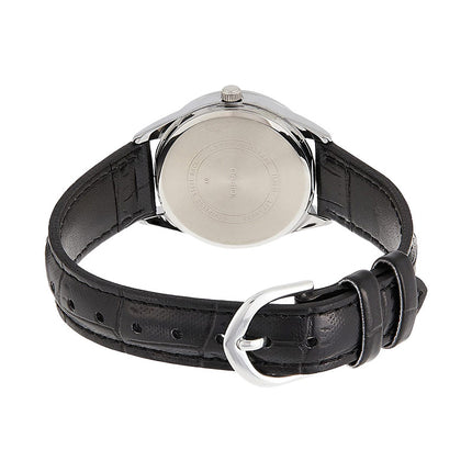 Casio General LTP-V005L-7B2UDF Ladies White Dial Black Leather Band