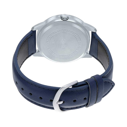 Casio General MTP-V004L-2BUDF Men Blue Dial Blue Leather Band