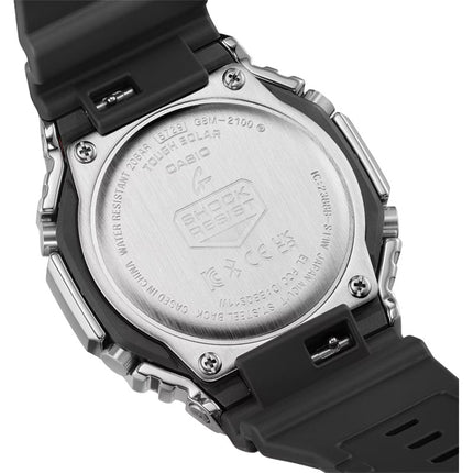 Casio G-Shock GBM-2100-1ADR CasiOak Metal Covered Bluetooth Black Dial Resin Band