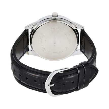 Casio General MTP-V005L-1BUDF Men Black Dial Black Leather Band