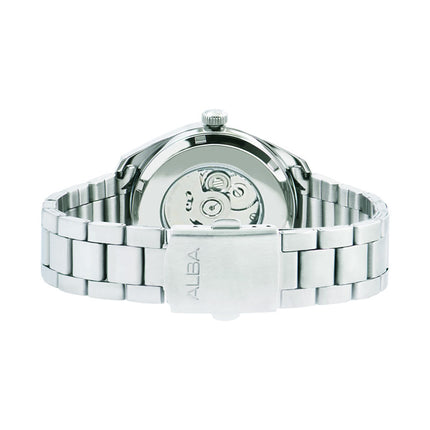 Alba Mechanical AU4099X1 Men Automatic Green Dial Stainless Steel Strap
