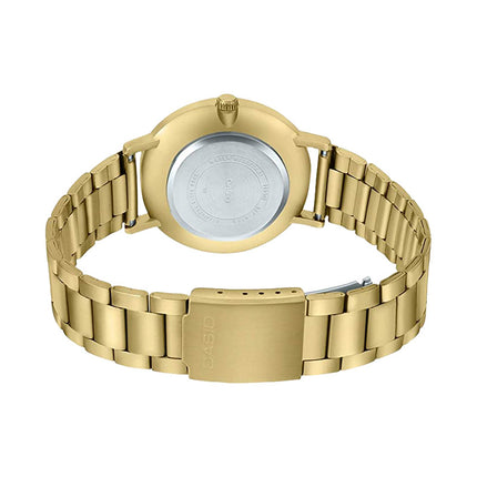 Casio General MTP-VT01G-1BUDF Men Black Dial Gold Stainless Steel Band