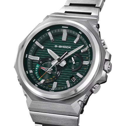 Casio G-Shock GST-B1000D-3ADR G-Steel Tough Solar Men Green Dial Stainless Steel Band