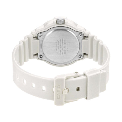 Casio General LRW-200H-7E2VDF Water Resistant 100M Dual Tone Dial White Resin Band