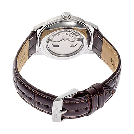 Orient Classic RA-AP0105Y Bambino 38 Small Seconds Automatic Ivory Dial Brown Leather Strap