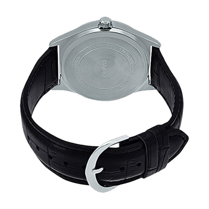 Casio General LTP-V006L-7BUDF Ladies White Dial Black Leather Band