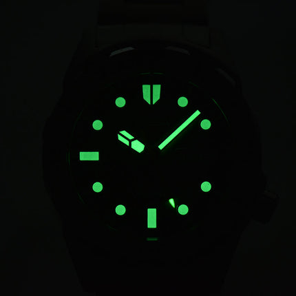 Alba Mechanical AL4443X1 Automatic Men Green Black Gradation Patterned Dial Stainless Steel Strap