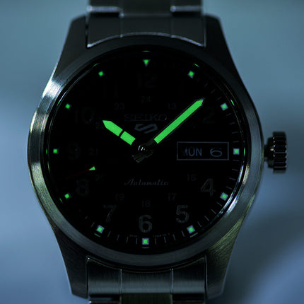 Seiko 5 Sports SRPJ81K1 Mid-Field Sports Style Automatic Men Black Dial Stainless Steel Strap