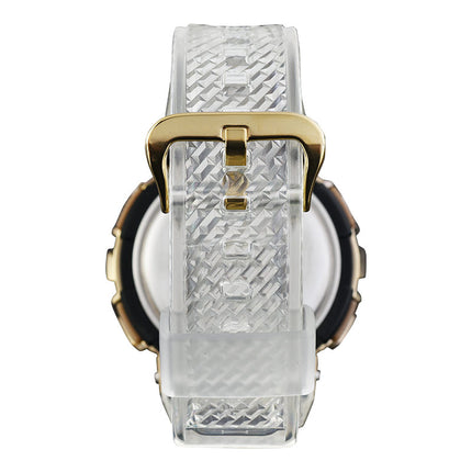 Casio G-Shock GM-110SG-9ADR Gold Ingot Collection Metal Covered Digital Analog Dial Clear Resin Band