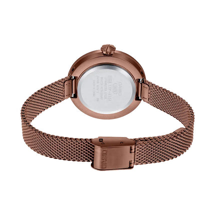 Casio General LTP-E154MR-9ADF Enticer Ladies Silver Dial Rose Gold Mesh Band
