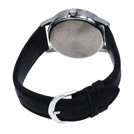 Casio General LTP-V002L-1B3UDF Ladies Black Dial Black Leather Band