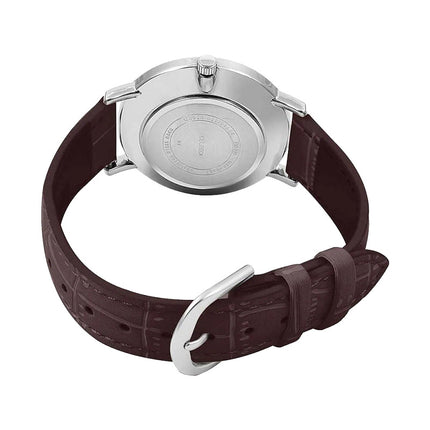 Casio General MTP-VT01L-2BUDF Men Blue Dial Brown Leather Band