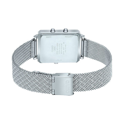 Casio General MTP-B205M-1EDF Men Black Digital Analog Dial Silver Mesh Band