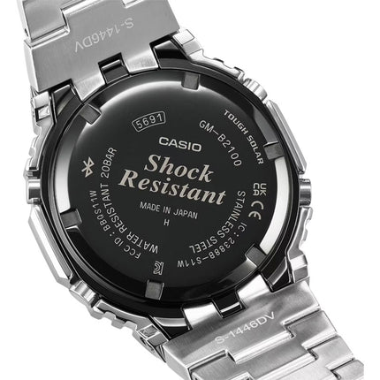 Casio G-Shock GM-B2100BT-1ADR CasiOak Full Metal Digital Analog Dial Stainless Steel Band