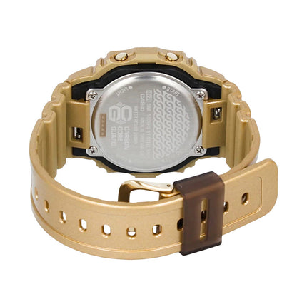 Casio G-Shock DWE-5600HG-1DR Hip Hop Gold Chain Digital Dial Gold Resin Band + Extra Band