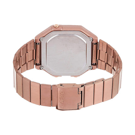 Casio General B650WC-5ADF Vintage Men Digital Dial Rose Gold Stainless Steel Band