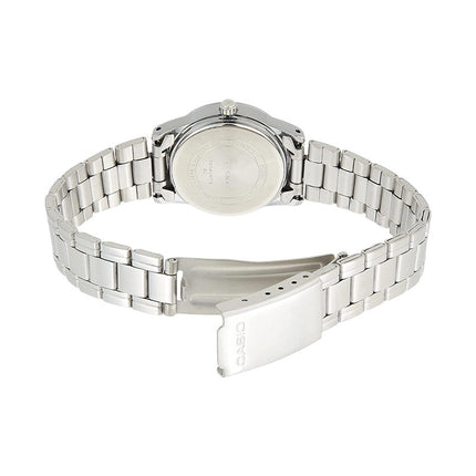 Casio General LTP-V001D-7BUDF Ladies Silver Dial Stainless Steel Band