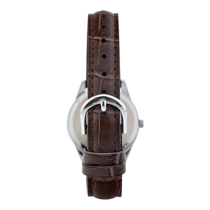 Casio General LTP-V005L-7B3UDF Ladies White Dial Brown Leather Band