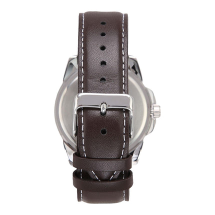 Casio General MTP-1314L-7AVDF Enticer White Dial Dark Brown Leather Band